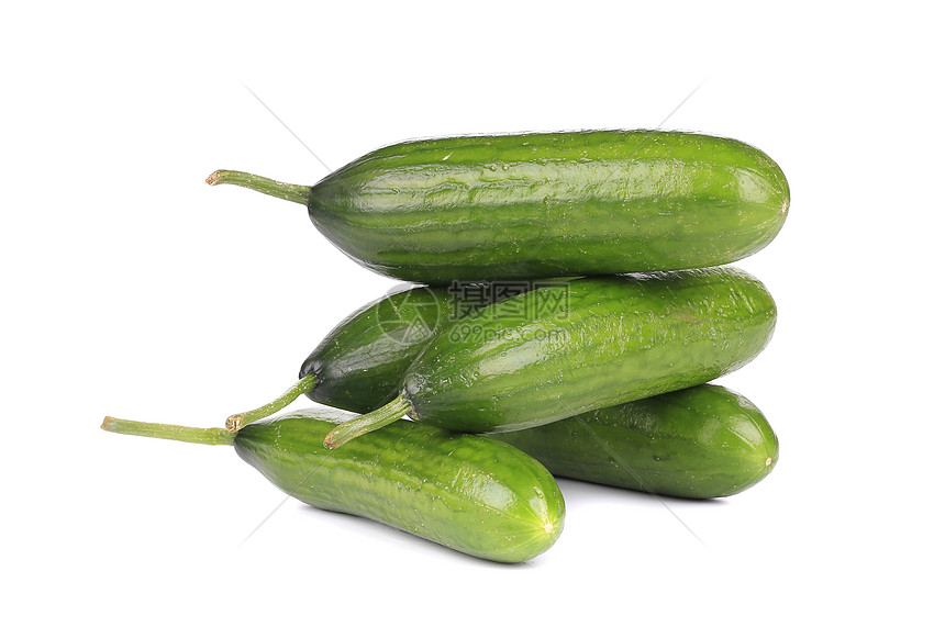 以五黄瓜为近身绿色食物植物蔬菜养分白色图片
