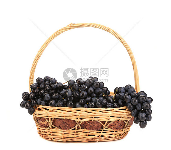 黑熟葡萄篮子图片