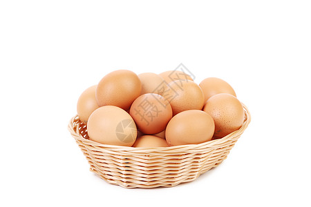 篮子里的棕蛋白色团体蛋壳营养棕色庆典脆弱性柳条早餐食物图片