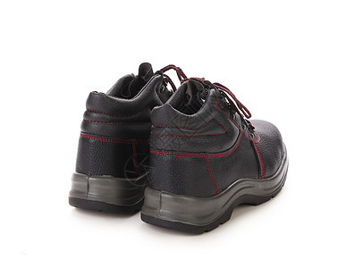 黑色运动靴跑步安全皮革衣服活动旅游鞋带蕾丝鞋类男人图片