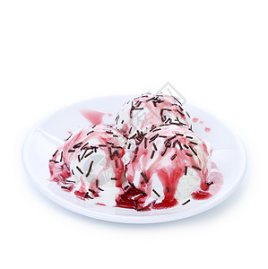 盘子里有冰淇淋勺巧克力冰淇淋牛奶食物咖啡店配料菜单奶油薄荷甜点图片