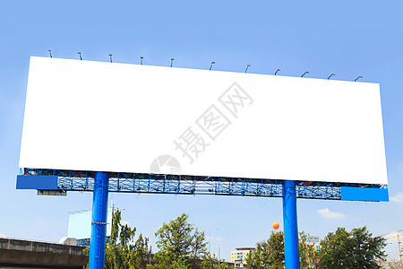 户外广告牌帆布市场街道空白展示促销营销白色公告宣传图片