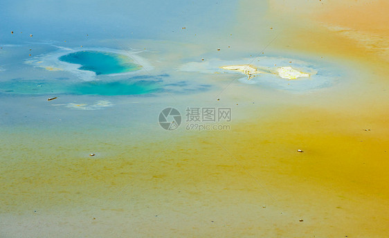 艺术家调色板旅行火山晴天薄雾热液仙境边缘地热橙子云景图片