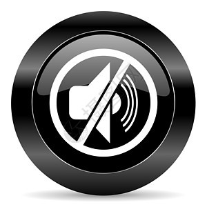 静音图标警报扬声器电话黑色立体声网络扩音器电脑说话玩家图片