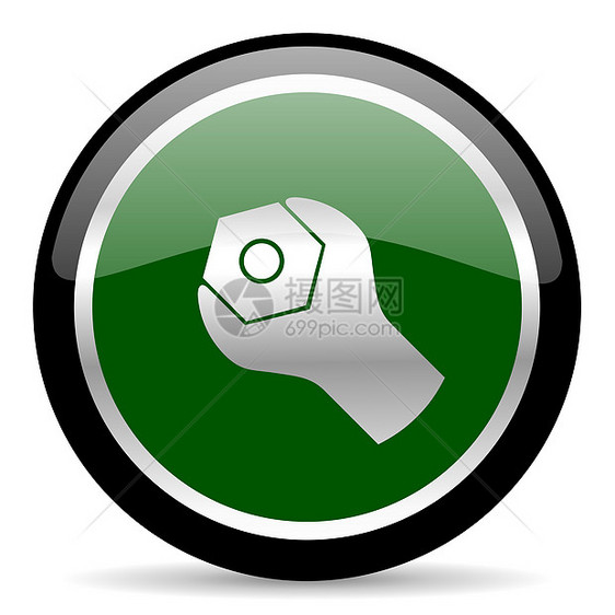 工具工具图标绿色技术作坊仪表工程网络圆圈按钮工作锤子图片