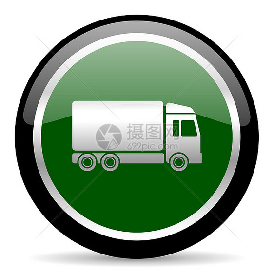 交付的图标电子商务营销货物圆圈购物运输卡车小时贸易速度图片