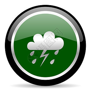 暴雨图标多云圆圈气象风暴天气气氛预测插图网络按钮图片