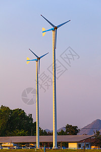 风力涡轮机天空场地金属工业发电机蓝色技术活力风车农场图片