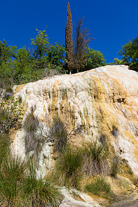 佛索比安哥岩石阳台碳酸盐石灰石矿物吸引力地质学风景蓝色订金图片