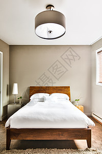 美丽 清洁和现代床居室花盆房子装饰酒店住宅枕头寝具房地产植物硬木图片