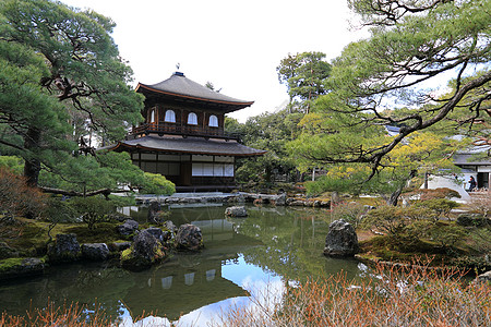 银殿的金阁二寺观光风景旅游池塘花园宗教寺庙旅行地标图片