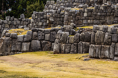 在秘鲁库斯科Cuzco看到墙壁宗教旅游岩石比丘石头历史历史性文明世界寺庙图片