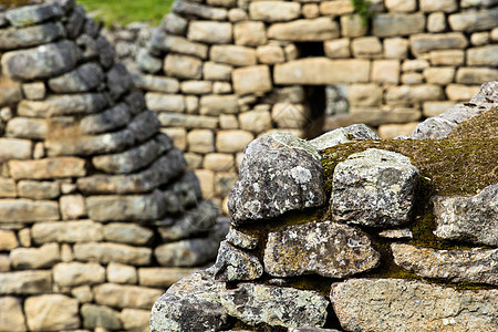 秘鲁安第斯山脉古老的印加城市历史岩石踪迹废墟游客阳台拉丁旅行比丘地标图片
