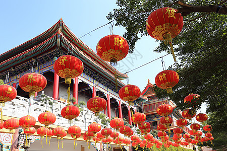 在新年节日的中国灯笼旅行佛教徒辉光装饰品装饰寺庙风格宗教庆典繁荣图片