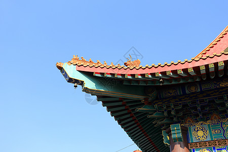 泰国中国神庙的顶楼艺术灯笼神社风水建筑寺庙情调异国信仰装饰品图片