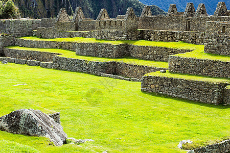 秘鲁安第斯山脉古老的印加城市比丘阳台文明历史遗产墙壁考古学旅行踪迹马丘图片