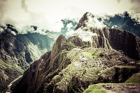 秘鲁安第斯山脉古老的印加城市蓝色旅游考古学世界文明历史性游客石头建筑踪迹图片