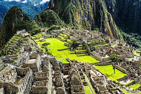 秘鲁安第斯山脉古老的印加城市墙壁历史废墟文明地标游客岩石考古学建筑马丘图片