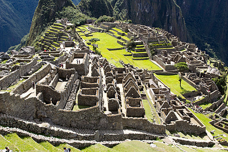 秘鲁安第斯山脉古老的印加城市文明遗产岩石废墟踪迹天空蓝色游客地标建筑学图片