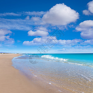 西班牙巴伦西亚Berenguer海滩支撑波浪天堂旅游地标蓝色海洋海岸社区假期图片