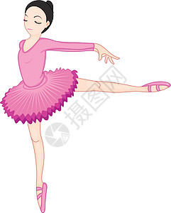 芭蕾舞女演员姿势在惠特运动艺术青少年身体裙子卡通片短裙女士舞蹈女性图片