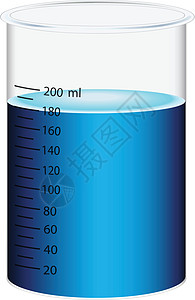 Beaker 贝贝克实验科学毫升蓝色剪贴画玻璃化学实验室卡通片烧杯图片