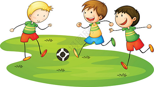运动儿童白色火车力量场地娱乐卡通片跑步男孩们足球朋友们图片