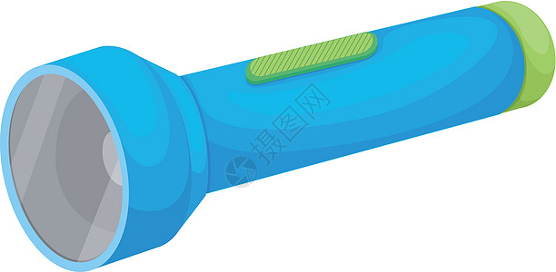 闪光灯塑料插图家庭火炬工具灯光蓝色白色小路剪裁背景图片