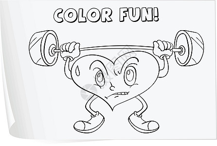着色工作表插图床单孩子幼儿园学校工作簿器官有氧运动生物学折叠图片