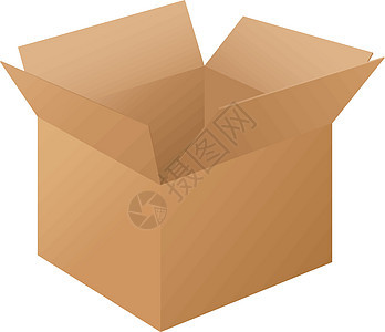白色盒子立方体包装棕色卡通片标准襟翼长方体正方形空白纸板图片