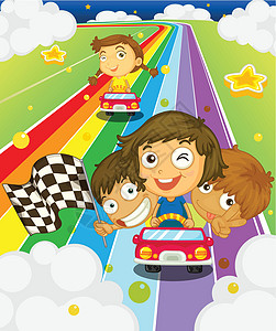 彩虹星星朋友插图朋友们场地男性兄弟气泡孩子们玩具高清图片