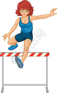 挤动单线短裤女孩驼峰成人飞跃跑步女性训练慢跑图片