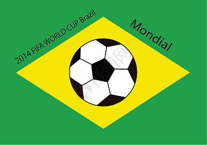 2014年世界杯足球旗巴西2014背景图片