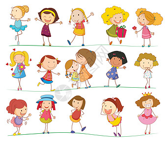 简单的孩子学生孩子们平衡礼物朋友乐趣学校母亲朋友们跳绳图片