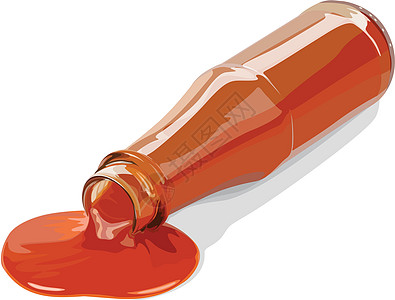 酱汁和瓶子早餐流质果汁玻璃红色营养材料糖浆液体草图图片