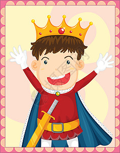 国王的卡通插图图片