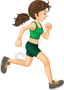 合适的妇女精力插图成人运动跑步娱乐火车工作女士训练图片