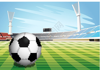 足球体育场娱乐扇子竞赛竞技场线条光灯插图联盟运动天空图片