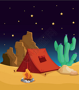 帐篷屋营火沙漠织物丘陵阴影绘画星星沙丘材料蓝色图片