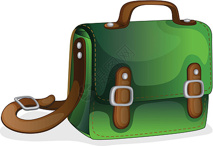 绿巴挎包缝线棕色绘画绿色配饰学校假期旅行夹子图片