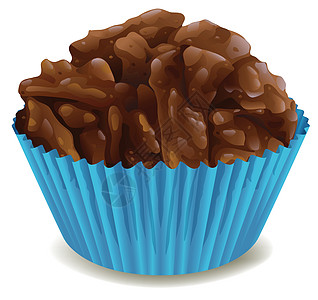 蓝色铜巧克力夹子食物食品糖果杯子烹饪卡通片报酬甜点可可图片