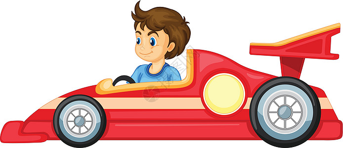 一个男孩开着一辆汽车玻璃运动卡通片玩具车轮绘画窗户男生男性公式图片