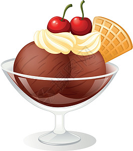冰淇淋寒意水果奶油绘画甜点食物玻璃晶圆巧克力飞碟图片