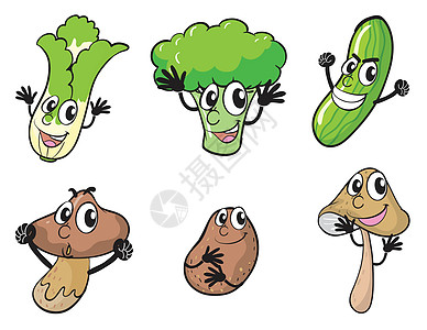 各种蔬菜黄瓜菜花墙纸营养眼睛农业食物食品绘画沙拉图片