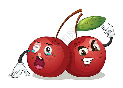 浆果食物树叶营养食品草图情绪眼睛红色用餐绘画图片