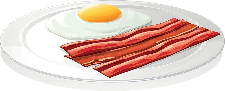 dis 中的鸡蛋 omlet猪肉油炸补丁绘画艺术草图熏肉食品艺术品午餐图片