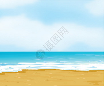 海洋和海滩支撑绘画海岸热带天空晴天阳光蓝色风景场景图片