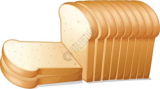 面包切片草图食物剪贴食品午餐蒸汽营养绘画小麦棕色图片