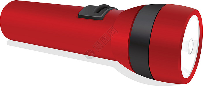一个红色的torc材料口袋工具情况绘画金属塑料灯泡照明力量图片