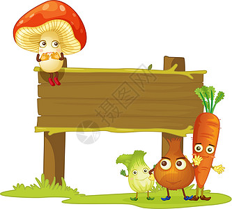 一块板子和蔬菜木板草图框架植物情绪微笑广告眼睛操作洋葱图片